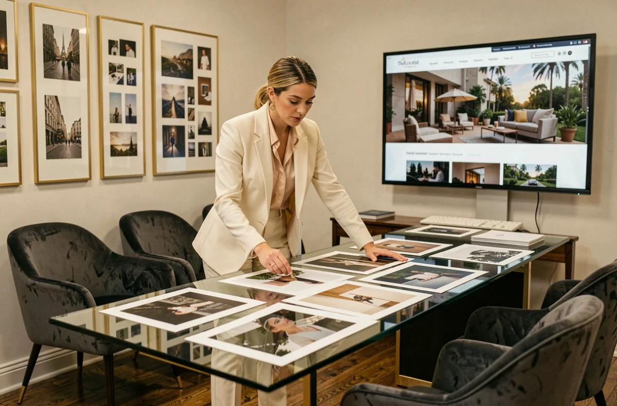 Directrice créative de Theluxurist dans un atelier de design web luxueux en Corse
