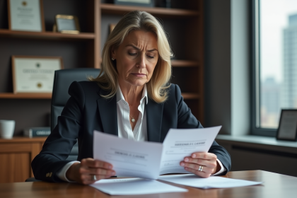 Femme d affaires en réunion dans un bureau moderne
