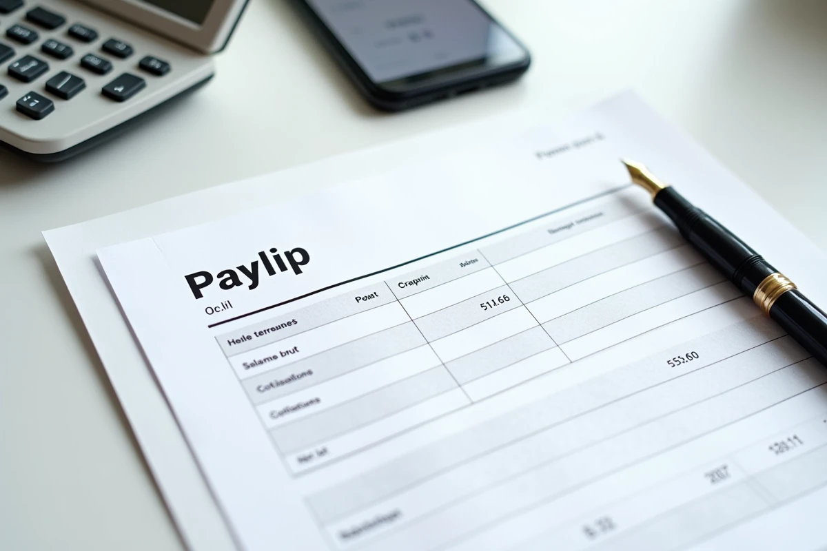 Fiche de paie avec les mentions heures travaillées, salaire brut et salaire net montrant 151,67 heures mensuelles