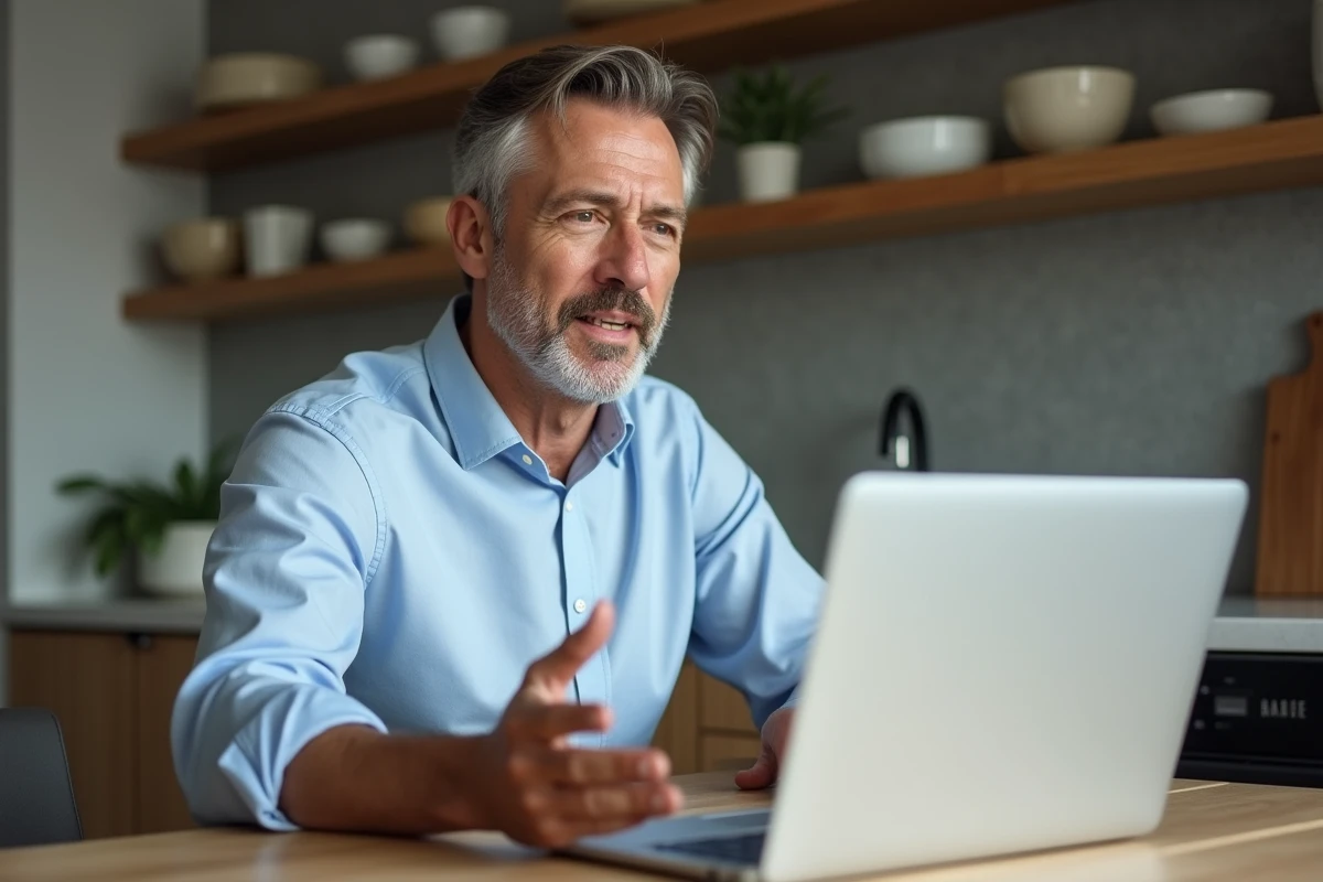 Homme en tenue d&eacute;contract&eacute;e lors d