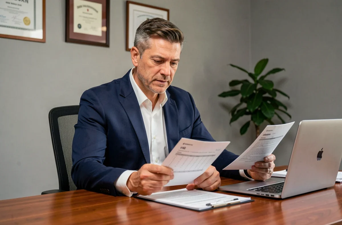 Expert-comptable Marc Chapon dans son bureau professionnel en Savoie
