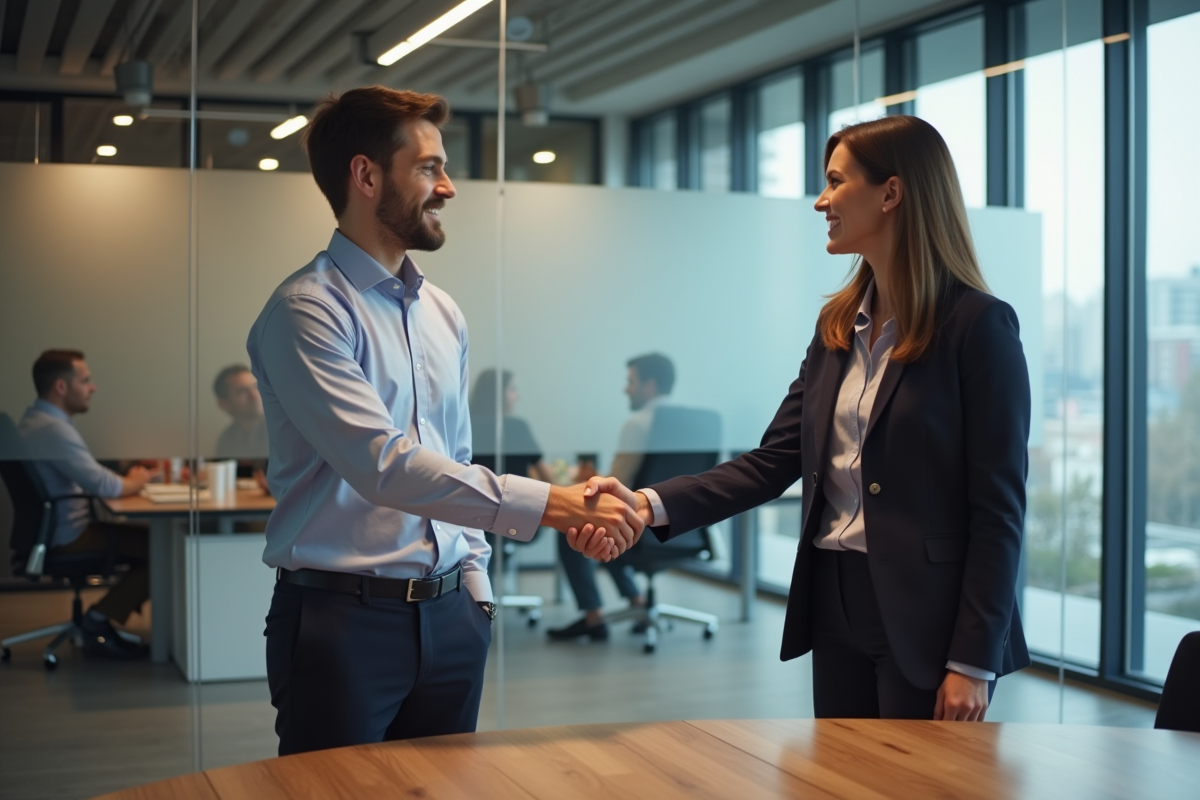 Homme et femme lors d